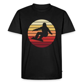 Embarquement - Rêve d’hiver - T-shirt Premium bio Homme - noir - Devant - Nico (187cm)