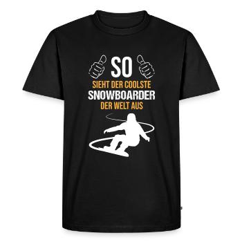 Top Snowboarders – World's Best - Men's Premium Organic T-Shirt - black - Front - Nico (187cm)