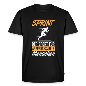Sprinter Elite Sport d’Endurance - T-shirt Premium bio Homme - noir - Devant - Nico (187cm)