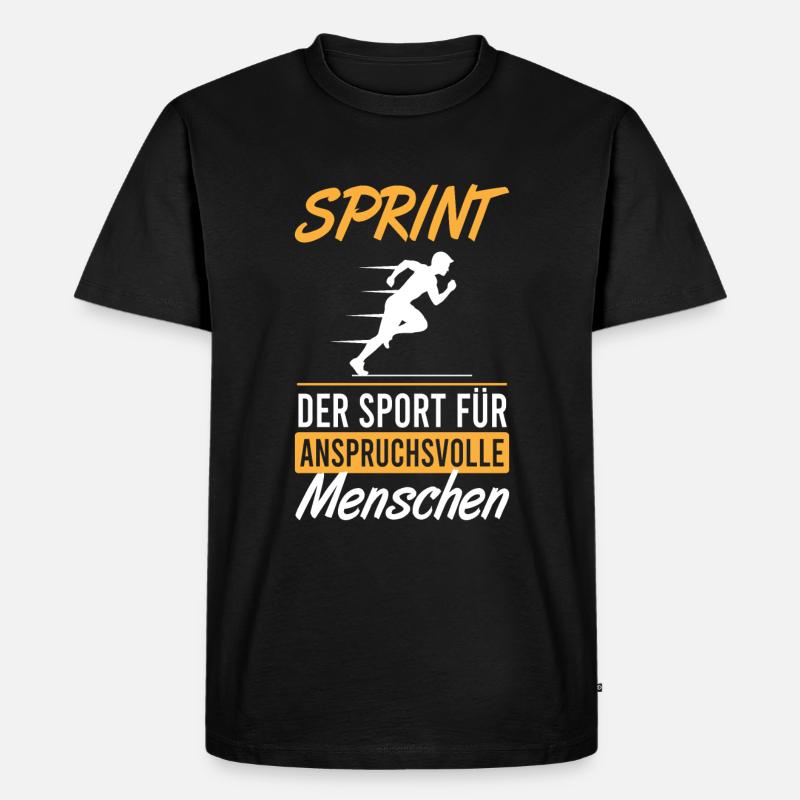 Sprinter Elite Ausdauer Sport - Männer Premium Bio T-Shirt - Schwarz