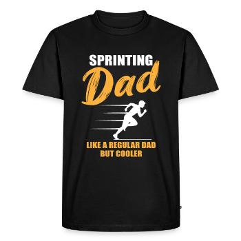 Cool Sprinter Dad Fast Lane - Men's Premium Organic T-Shirt - black - Front - Nico (187cm)