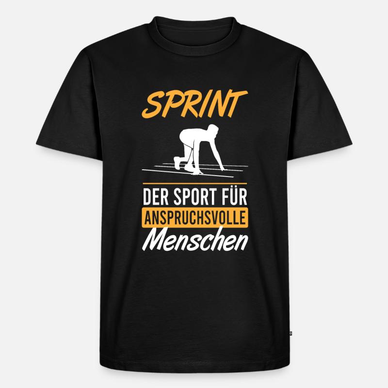 Elite Sprinter Leistungsstark - Männer Premium Bio T-Shirt - Schwarz