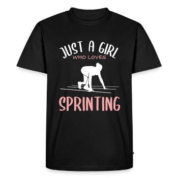 Passion for short-distance running – for the sprinter - Men's Premium Organic T-Shirt - black - Front - Nico (187cm)
