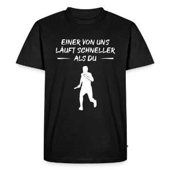 Fast Runner Challenge - Men's Premium Organic T-Shirt - black - Front - Nico (187cm)