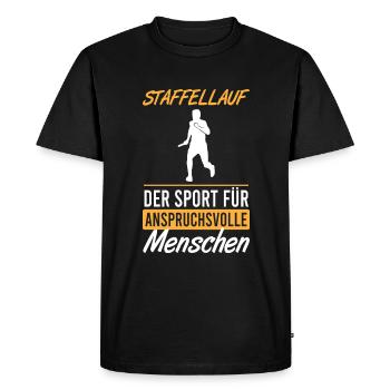 Relay race for the demanding - Men's Premium Organic T-Shirt - black - Front - Nico (187cm)