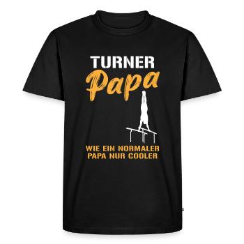 Turner Papa – Combinaison de la coolitude sportive - T-shirt Premium bio Homme - noir - Devant - Nico (187cm)