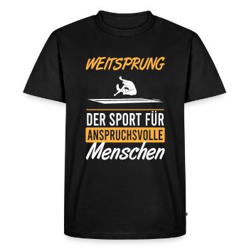 Saut en longueur pour les connaisseurs et les experts - Cadeau - T-shirt Premium bio Homme - noir - Devant - Nico (187cm)