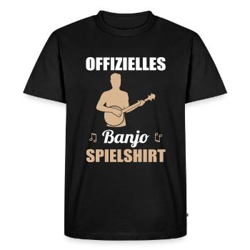 Chemise officielle de jeu de banjo - idée cadeau - T-shirt Premium bio Homme - noir - Devant - Nico (187cm)