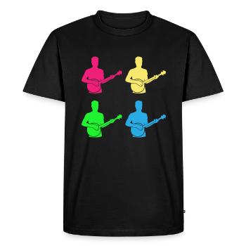 Banjo coloré - cadeau pour les fans de musique - T-shirt Premium bio Homme - noir - Devant - Nico (187cm)