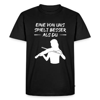 Le violoniste virtuose peut offrir - T-shirt Premium bio Homme - noir - Devant - Nico (187cm)