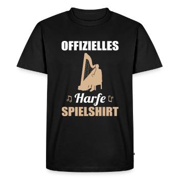 Chemise Officielle De Harpe Jouant De La Musique - T-shirt Premium bio Homme - noir - Devant - Nico (187cm)
