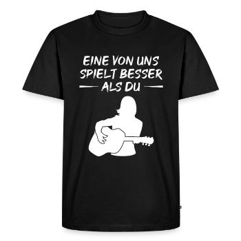 Meilleur défi de jeu de guitare - T-shirt Premium bio Homme - noir - Devant - Nico (187cm)