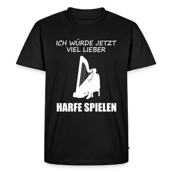 Dear Now Harp String Magic - T-shirt Premium bio Homme - noir - Devant - Nico (187cm)