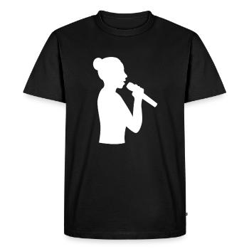 Strong Voice Powerful Singer - Men's Premium Organic T-Shirt - black - Front - Nico (187cm)