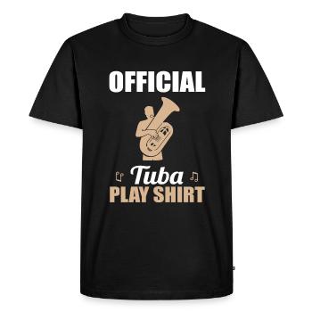 Official Tuba Playing Shirt Music Love - Men's Premium Organic T-Shirt - black - Front - Nico (187cm)