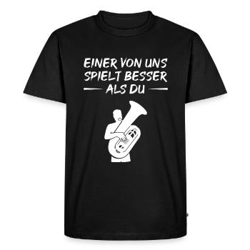 Better Than You Tuba Challenge Gift - Men's Premium Organic T-Shirt - black - Front - Nico (187cm)