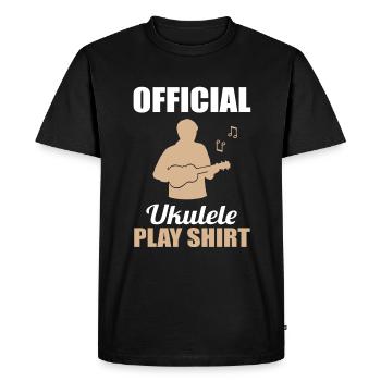 Chemise officielle de ukulélé Melody - T-shirt Premium bio Homme - noir - Devant - Nico (187cm)