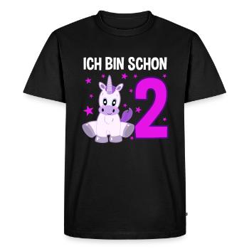 Magical Unicorn 2 Year Celebration - Men's Premium Organic T-Shirt - black - Front - Nico (187cm)