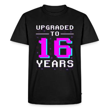Sweet 16 : Légende du jeu rétro - T-shirt Premium bio Homme - noir - Devant - Nico (187cm)