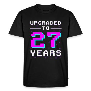 Gamer Anniversary : 27 ans de Pixel Style - T-shirt Premium bio Homme - noir - Devant - Nico (187cm)