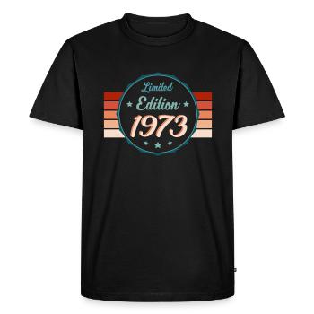 Retro Star 1973 - Édition Limitée Naissance - T-shirt Premium bio Homme - noir - Devant - Nico (187cm)