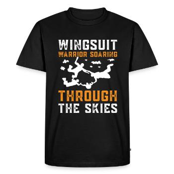 Parachutisme Parachutisme - T-shirt Premium bio Homme - noir - Devant - Nico (187cm)