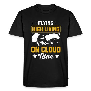 Parachutisme Parachutisme - T-shirt Premium bio Homme - noir - Devant - Nico (187cm)