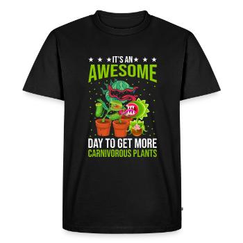 Fantastic day for carnivorous plants - Men's Premium Organic T-Shirt - black - Front - Nico (187cm)