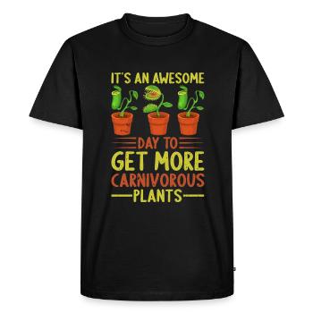 Fantastic day for carnivorous plants - Men's Premium Organic T-Shirt - black - Front - Nico (187cm)