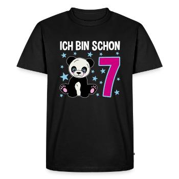 Sept ans de célébration du panda - T-shirt Premium bio Homme - noir - Devant - Nico (187cm)