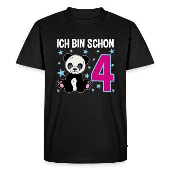 Quatre ans de magie panda - T-shirt Premium bio Homme - noir - Devant - Nico (187cm)