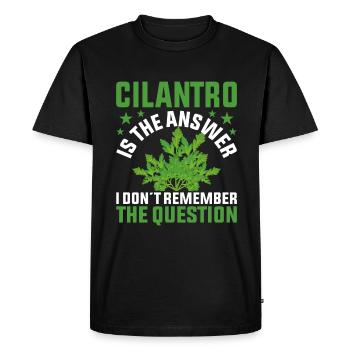 La coriandre est la réponse Design unique - T-shirt Premium bio Homme - noir - Devant - Nico (187cm)