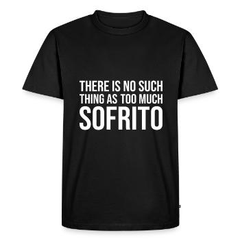 Design « Ne touchez pas à mon Sofrito ou à ma fille » - T-shirt Premium bio Homme - noir - Devant - Nico (187cm)