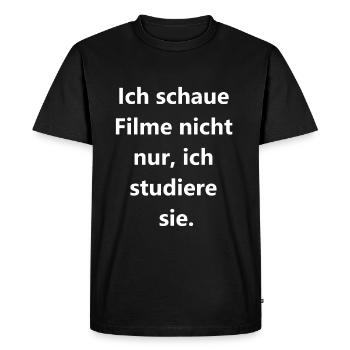 Études cinématographiques - T-shirt Premium bio Homme - noir - Devant - Nico (187cm)