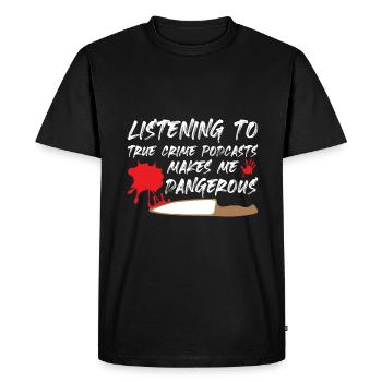 True Crime Podcast Detective Serial Killer Tv Show - Men's Premium Organic T-Shirt - black - Front - Nico (187cm)