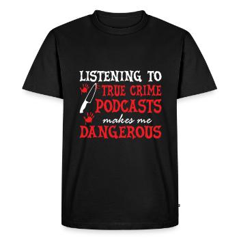 True Crime Podcast Detective Serial Killer Tv-show - Men's Premium Organic T-Shirt - black - Front - Nico (187cm)