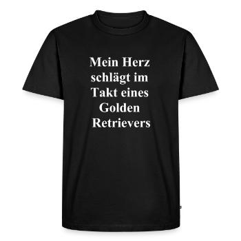Déclaration d’amour à mon fidèle ami à quatre pattes - T-shirt Premium bio Homme - noir - Devant - Nico (187cm)