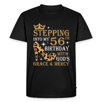 High Heels Kick In My 56th Birthday - Men's Premium Organic T-Shirt - black - Front - Nico (187cm)