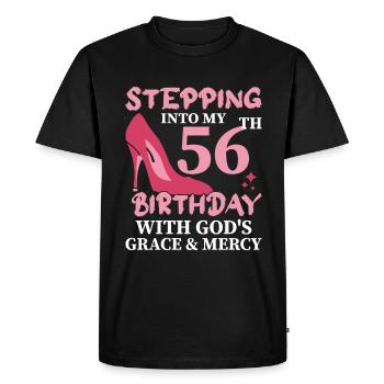 High Heels Kick In My 56th Birthday - Men's Premium Organic T-Shirt - black - Front - Nico (187cm)