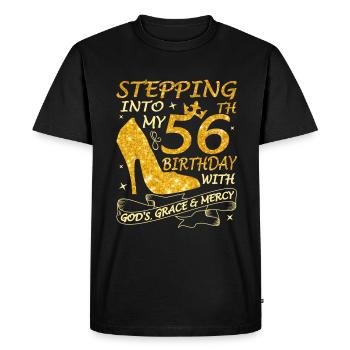High Heels Kick In My 56th Birthday - Men's Premium Organic T-Shirt - black - Front - Nico (187cm)