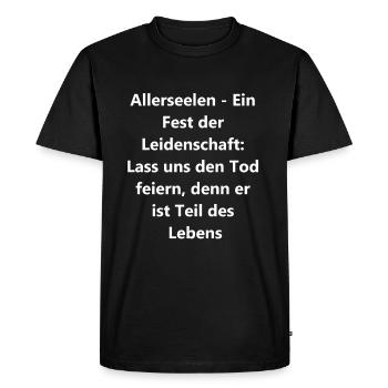 Commemorative gift idea - Men's Premium Organic T-Shirt - black - Front - Nico (187cm)