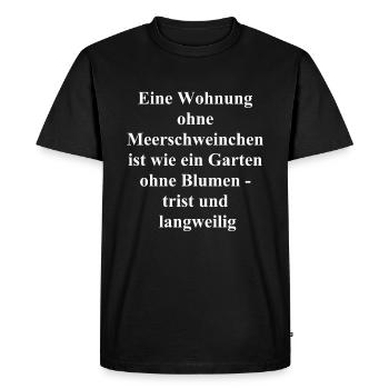 Cadeau personnalisé pour les fans de cochons d’Inde - T-shirt Premium bio Homme - noir - Devant - Nico (187cm)