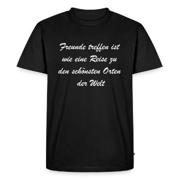 World Tour of Friendship - Men's Premium Organic T-Shirt - black - Front - Nico (187cm)