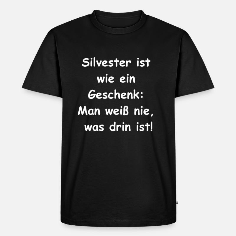 Silvester-Geschenke - Männer Premium Bio T-Shirt - Schwarz