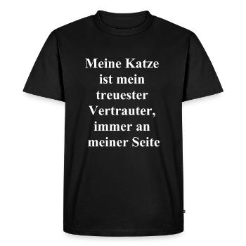 Loyal & Naughty - Cat Gift - Men's Premium Organic T-Shirt - black - Front - Nico (187cm)