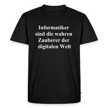 Magical gift for computer science fans - Men's Premium Organic T-Shirt - black - Front - Nico (187cm)