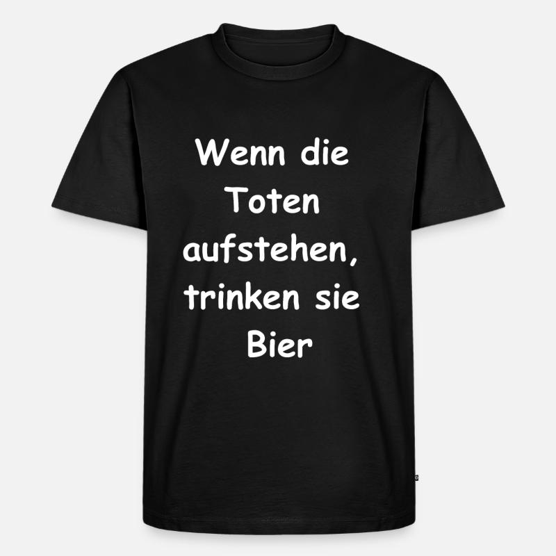 Bierliebhaber Geschenk - Männer Premium Bio T-Shirt - Schwarz