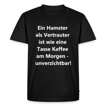 Hamster Familiar Gift - Men's Premium Organic T-Shirt - black - Front - Nico (187cm)