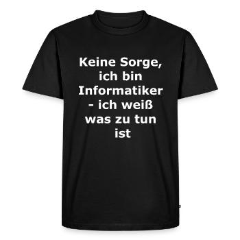 IT Gift - Men's Premium Organic T-Shirt - black - Front - Nico (187cm)