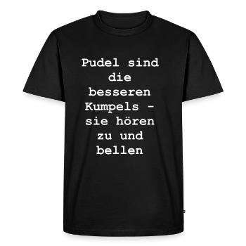 Cadeau partenaire câlin - T-shirt Premium bio Homme - noir - Devant - Nico (187cm)